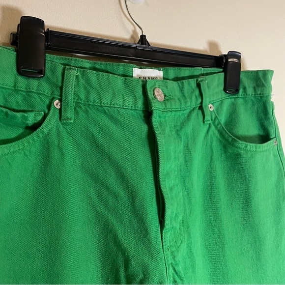 FRAME Le Slouch Jeans Grass Green Size 28 - Picture 8 of 11